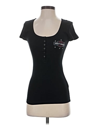 Harley Davidson Short Sleeve Henley (view 1)