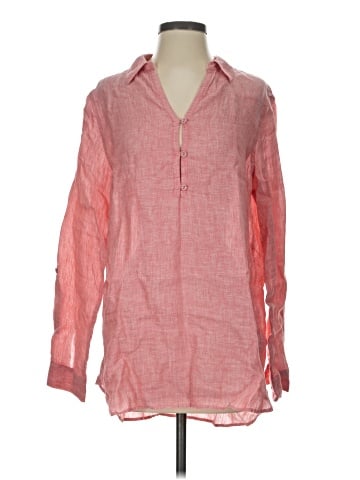 Tahari Long Sleeve Henley (view 1)