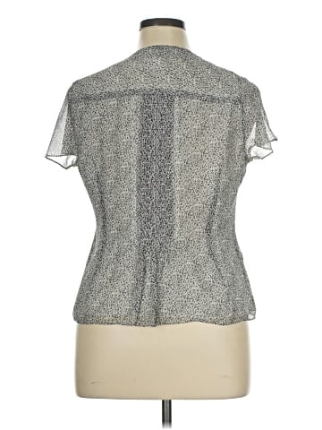 AK Anne Klein Short Sleeve Silk Top (view 2)