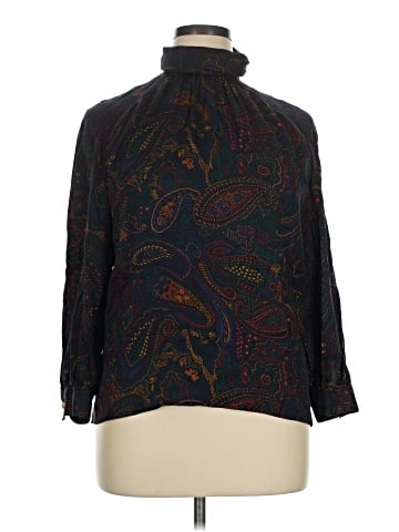 Carlisle Long Sleeve Silk Top (view 1)
