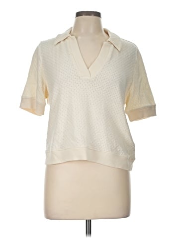Madewell Collared Pointelle Sweater Tee (view 1)
