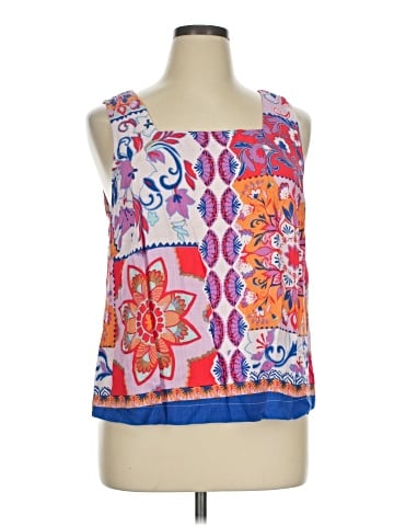 Rose + Olive Sleeveless Blouse (view 1)