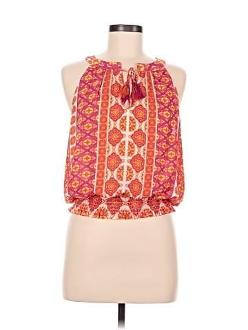 Rose + Olive Sleeveless Blouse (view 1)