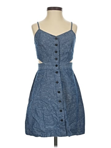 Madewell Chambray Cutout Cami Mini Dress (view 1)