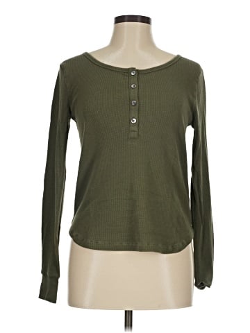 Madewell Waffle-Knit Scoopneck Henley Tee (view 1)