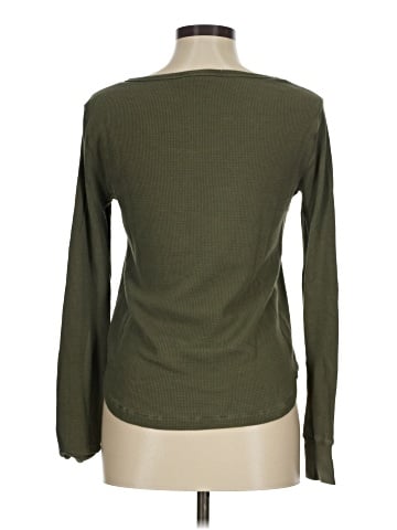 Madewell Waffle-Knit Scoopneck Henley Tee (view 2)