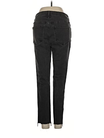 Madewell 10" High-Rise Skinny Jeans in Berkeley Black: Button-Through Edition (view 2)