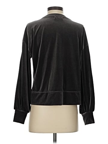 Madewell Velvet Balloon-Sleeve Sweatshirt (view 2)