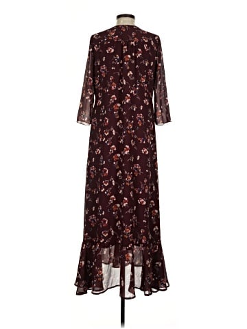 Madewell Ruffle-Hem Wrap Dress in Carnation Toss (view 2)