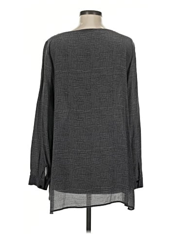 Eileen Fisher Long Sleeve Silk Top (view 2)