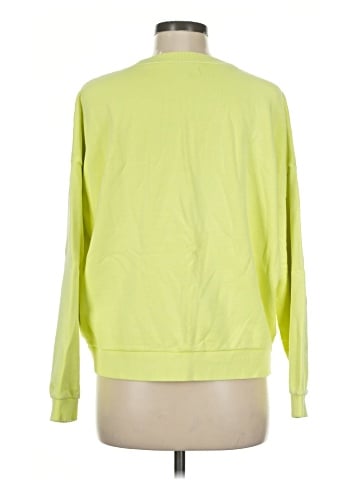 Madewell Garment-Dyed Oversized Sweatshirt in Faded Neon (view 2)