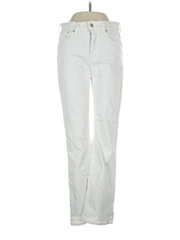 Madewell Kick Out Crop Jeans in Pure White (view 1)