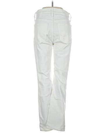 Madewell Kick Out Crop Jeans in Pure White (view 2)