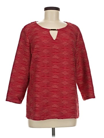 JM Collection 3/4 Sleeve Top (view 1)
