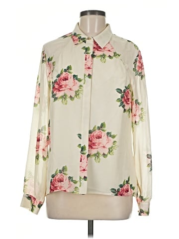 J. Peterman Long Sleeve Silk Top (view 1)