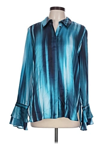 Elie Tahari Long Sleeve Silk Top (view 1)