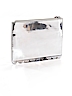 Banana Republic 100% Faux Leather Solid Silver Clutch One Size - photo 2