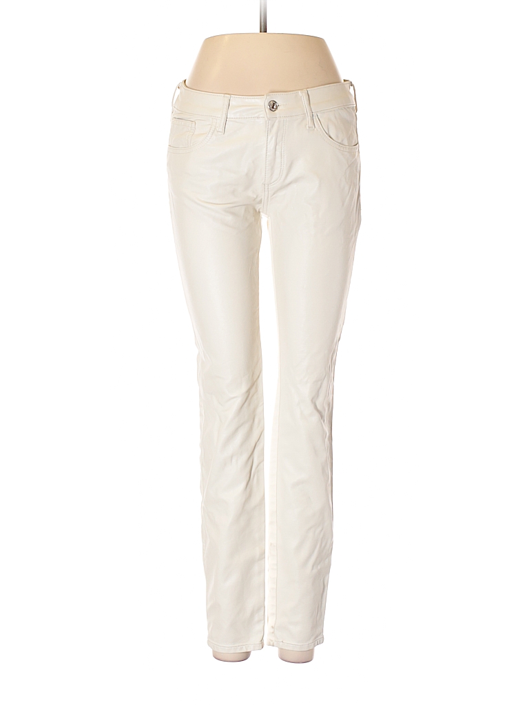 ivory leather pants